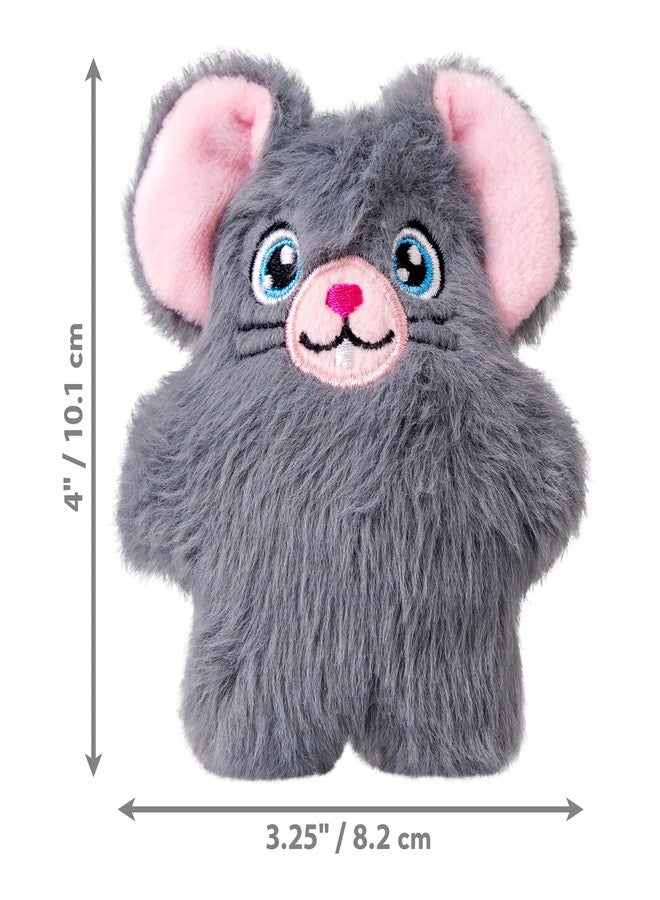 كونج لعبة قطط KONG Cat Snuzzles Mouse القطيفة - ناعمة ومحببة، تصدر أصوات طقطقة، تحتوي على نعناع بري فاخر من أمريكا الشمالية، مثالية للعب والمصارعة والاحتضان (عبوة من قطعتين) - Image 4
